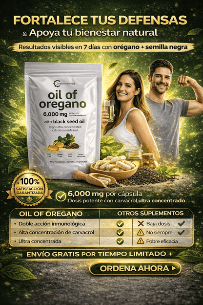 Oil of Oregano 6,000 mg Apoya tu bienestar natural 🌿